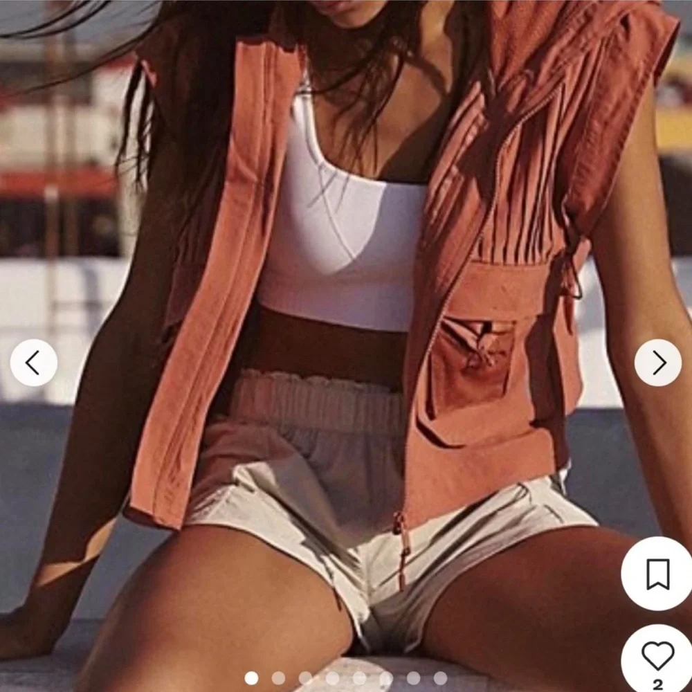 NWOT Free People Movement Pleaty Please Vest Rust Orange Size Large - Picture 2 of 9